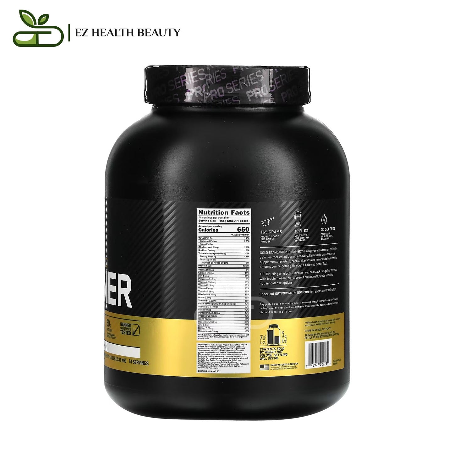 Optimum Nutrition Gold Standard Pro Gainer Vanilla Custard 2,31 KG