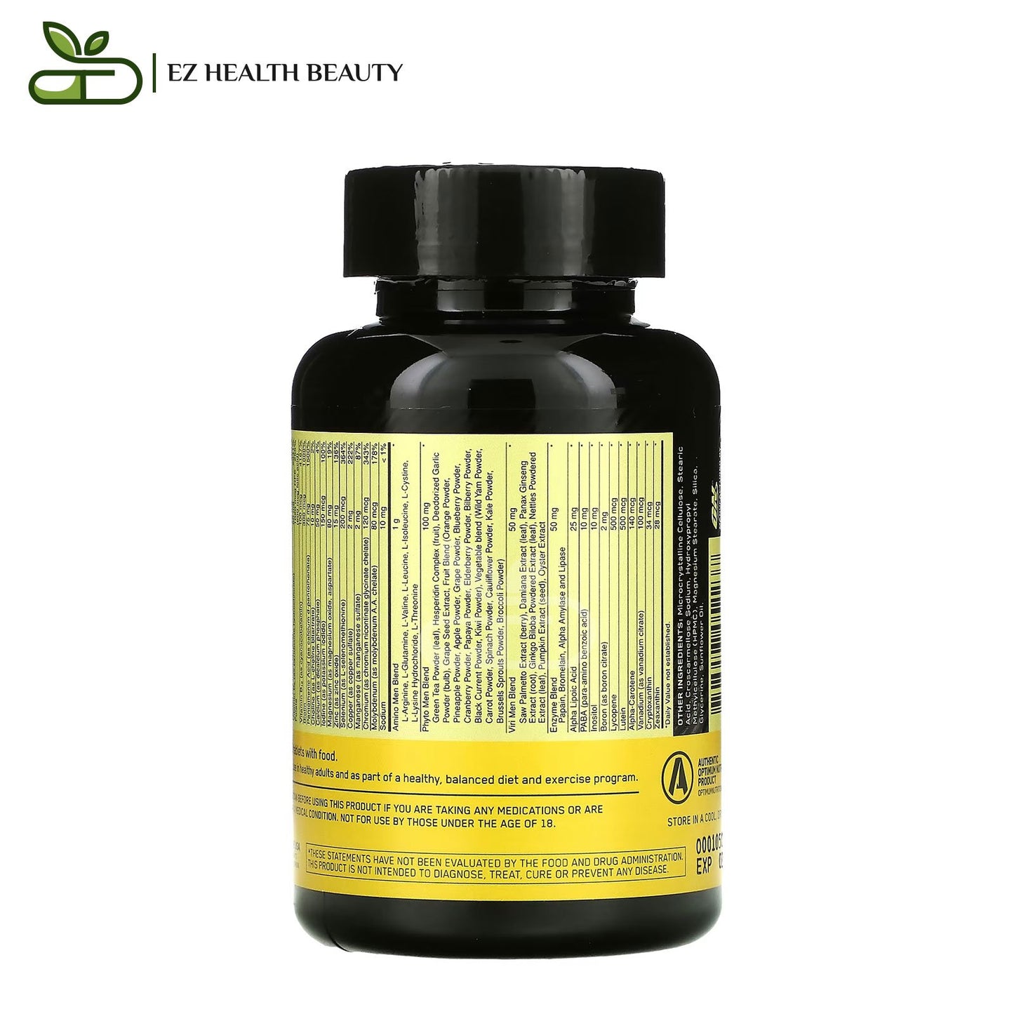 Opti Men Optimum Nutrition 90 Tablets to Increase the ability to perform physical activities