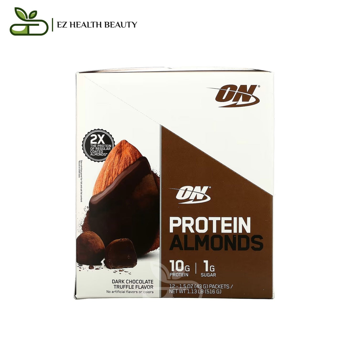 Protein Almonds Dark Chocolate Truffle Optimum Nutrition - 12 Packets - (43 g) Each