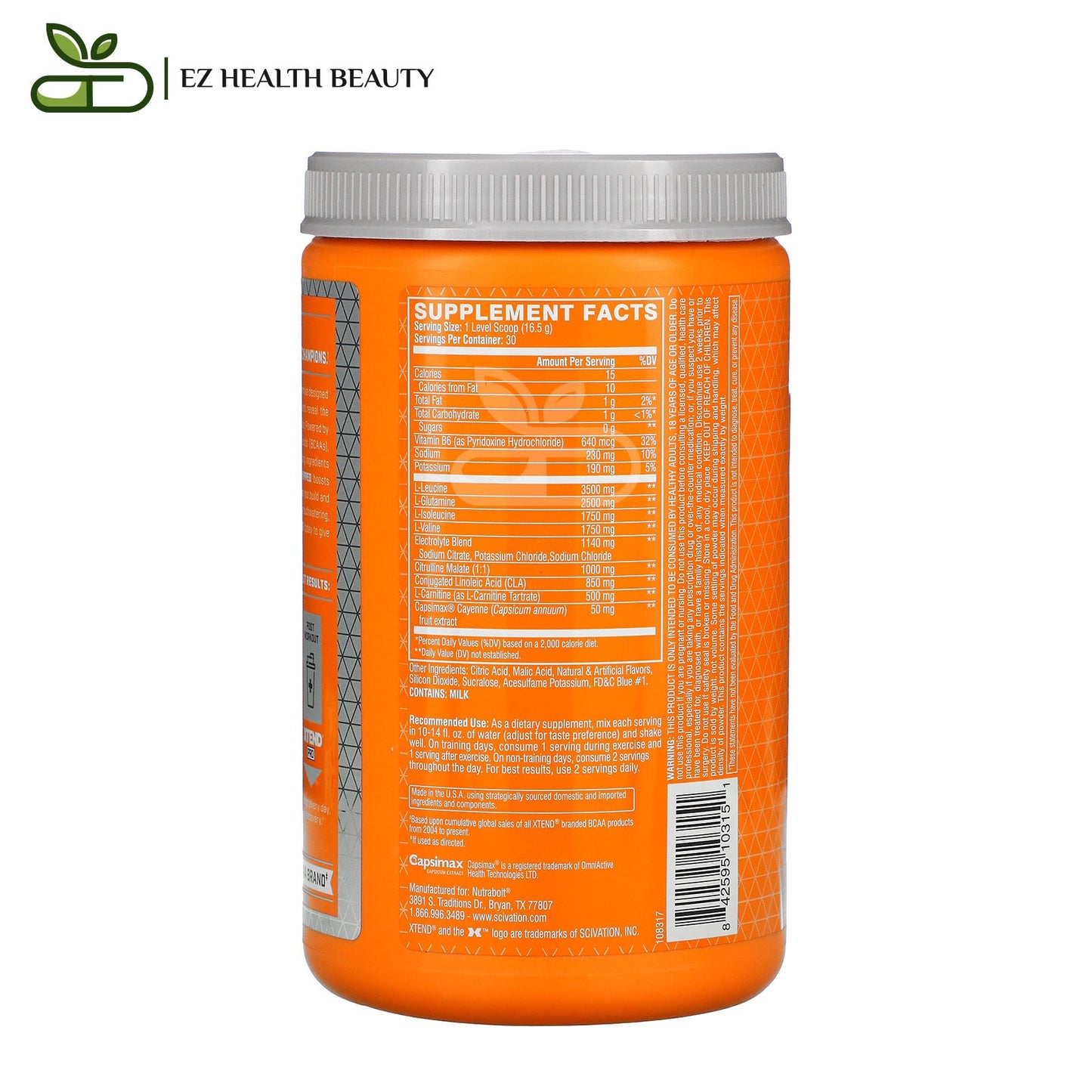 Ripped 7G BCAA Xtend Muscle Recovery Blueberry Lemonade 495 GM