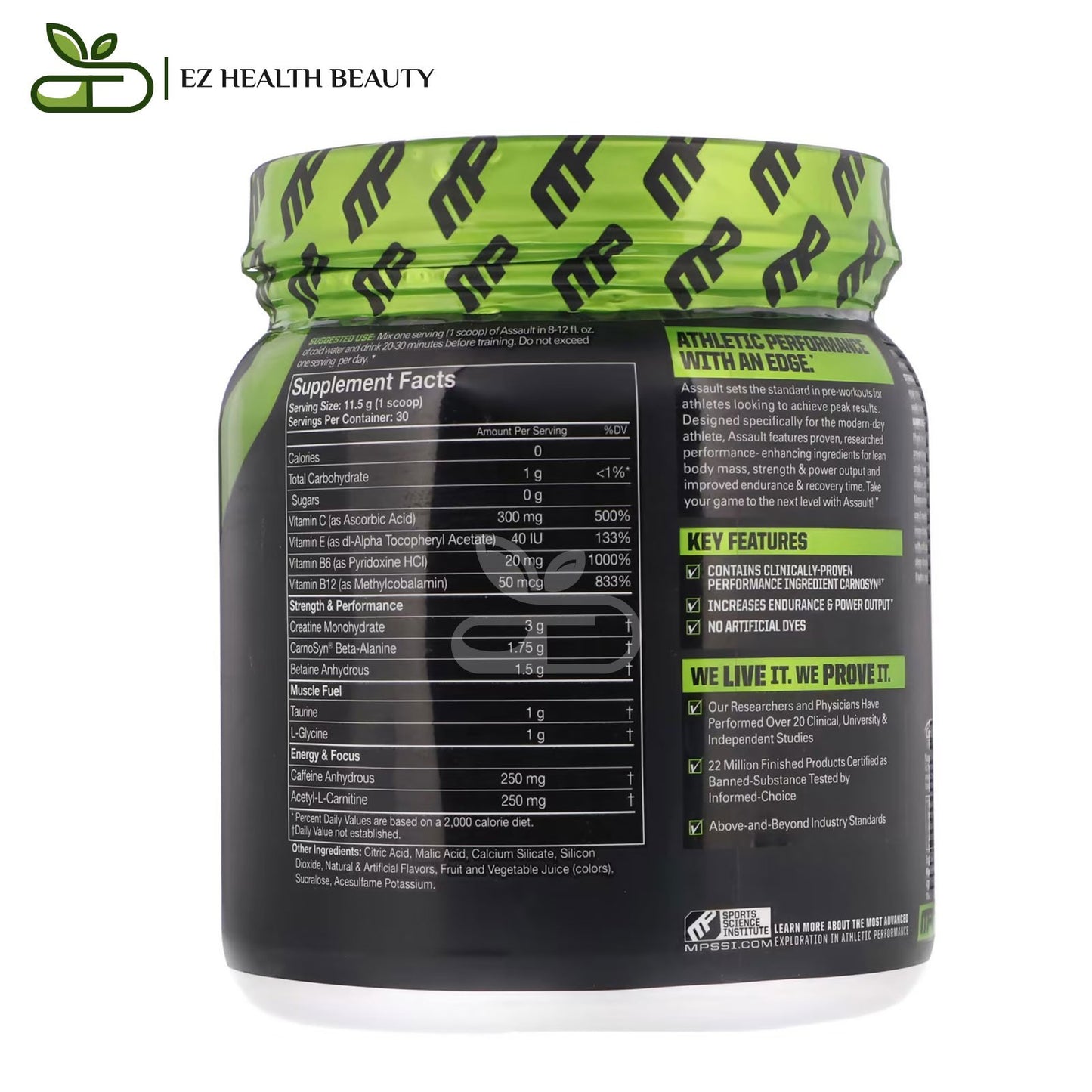 Musclepharm Assault Energy Extra Strength Pre Workout Fruit Punch 345 GM
