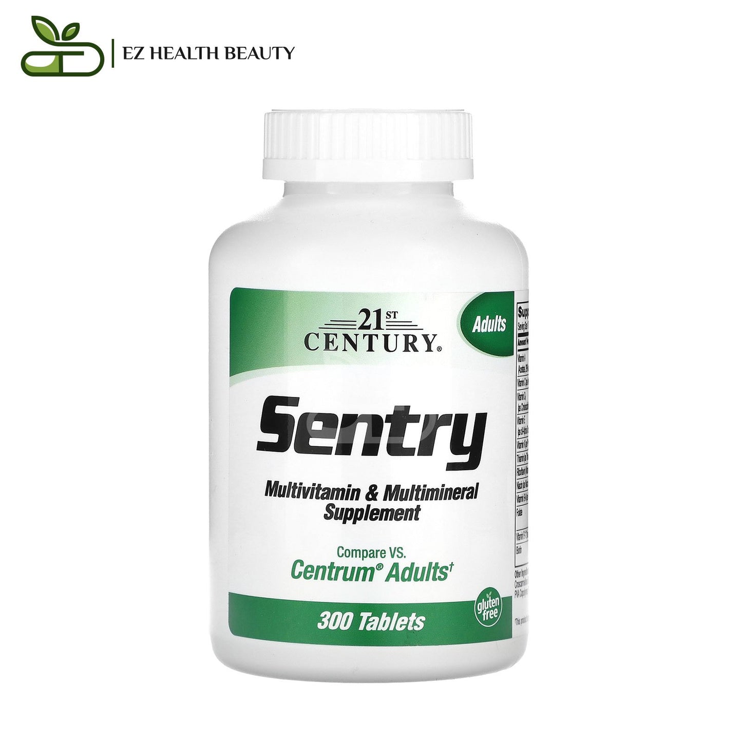 مكمل غذائي سنتري فيتامينات ومعادن متعددة للبالغين 300 قرصًا Sentry Adults Multivitamin & Multimineral Supplement 21st Century