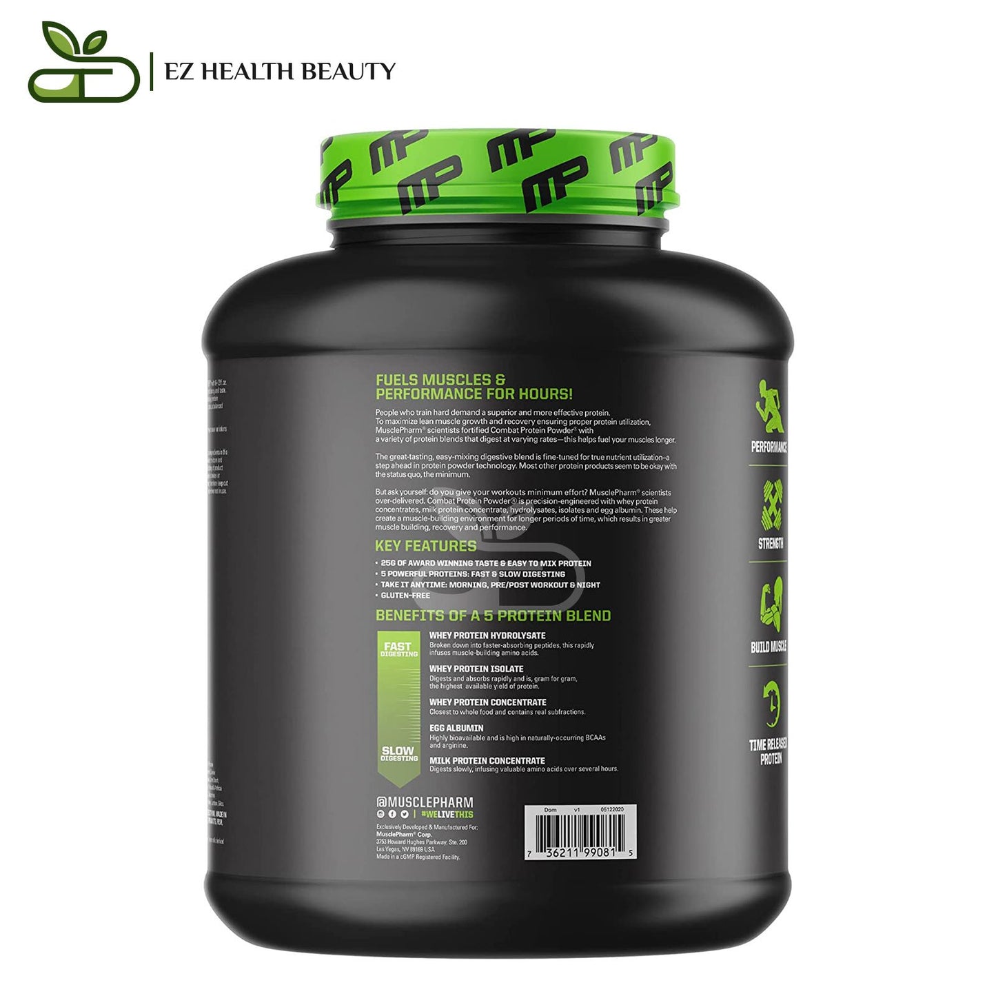 Musclepharm Combat Protein Powder Cookies N Cream 1906 GM