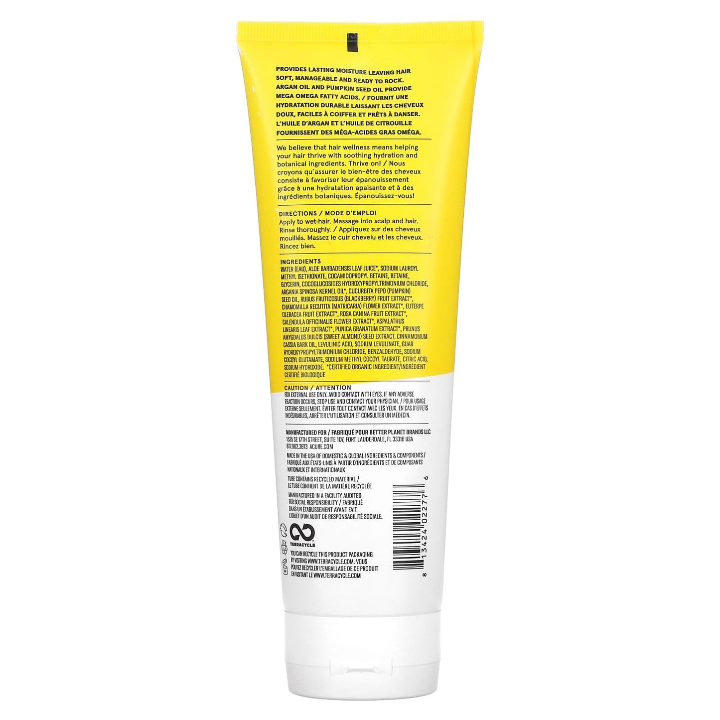 شامبو ارجان اويل أكيور لترطيب الشعر وتقليل هيشانه 236.5 مل ACURE Ultra Hydrating Shampoo Argan Oil & Pumpkin Seed Oil