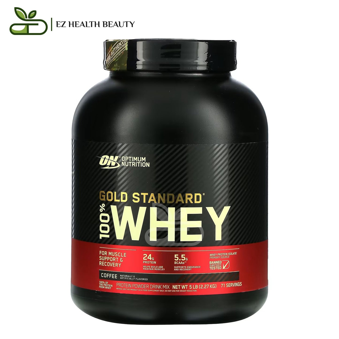 Whey Gold Standard Coffee Optimum Nutrition - (2.27 kg) for Muscle strengthening