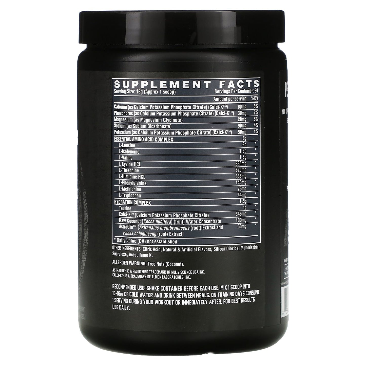 EAA مكمل لبناء العضلات Nutrex EAA+ Hydration بنكهة كوكتيل ماوي حجم 13.8 أونصة (390 جم)
