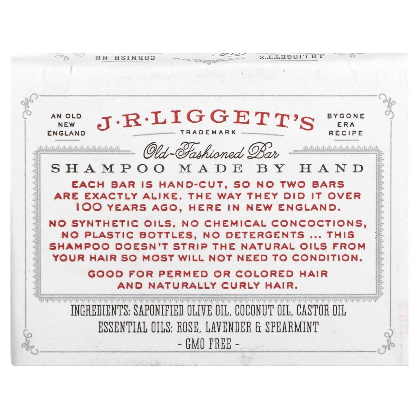 J.R Liggett's old fashioned shampoo bar original formula nourishes scalp - 3.5 oz (99 g)