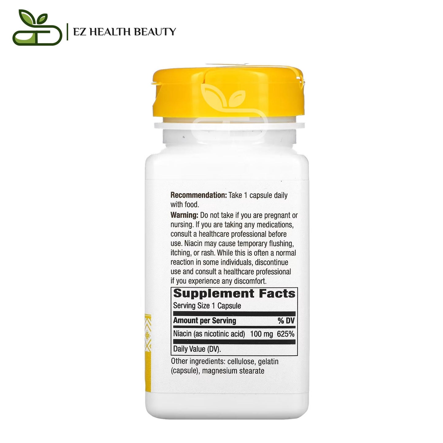 Niacin supplement to support cardiovascular function from nature's way - 100 capsules