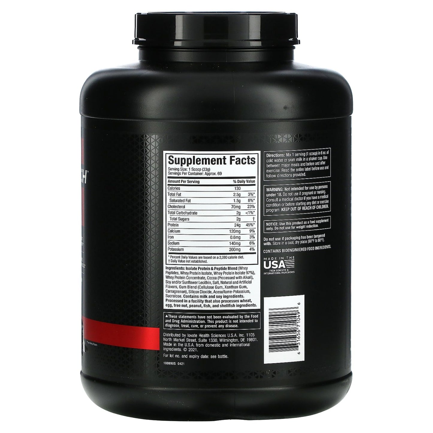 Nitro Tech 100 whey gold muscletech for muscle growth with double rich chocolate flavour - 5.03 lbs (2.28 kg)
