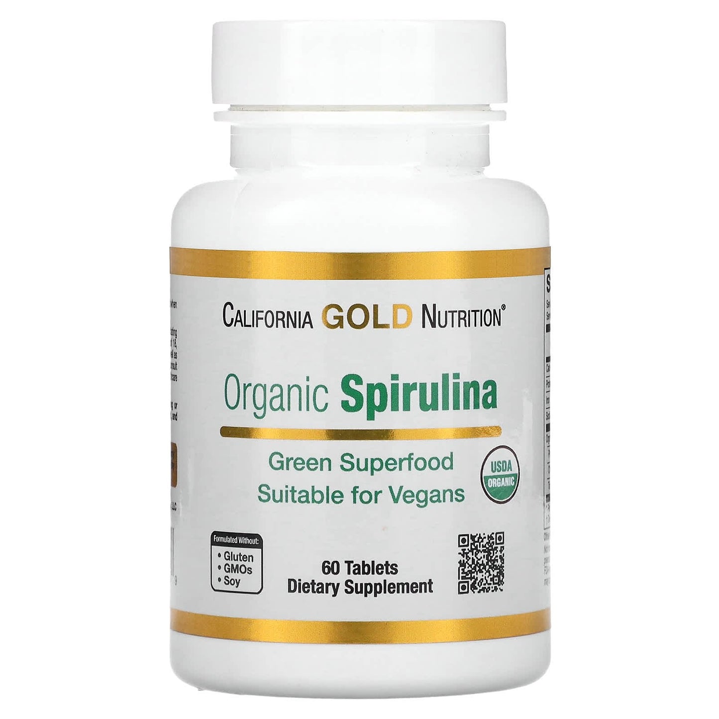 دواء سبيرولينا كبسول 500 لتحسين الصحة العامة كاليفورنيا غولد نيوتريشن 60 كبسولة - California gold nutrition Organic spirulina 500 mg