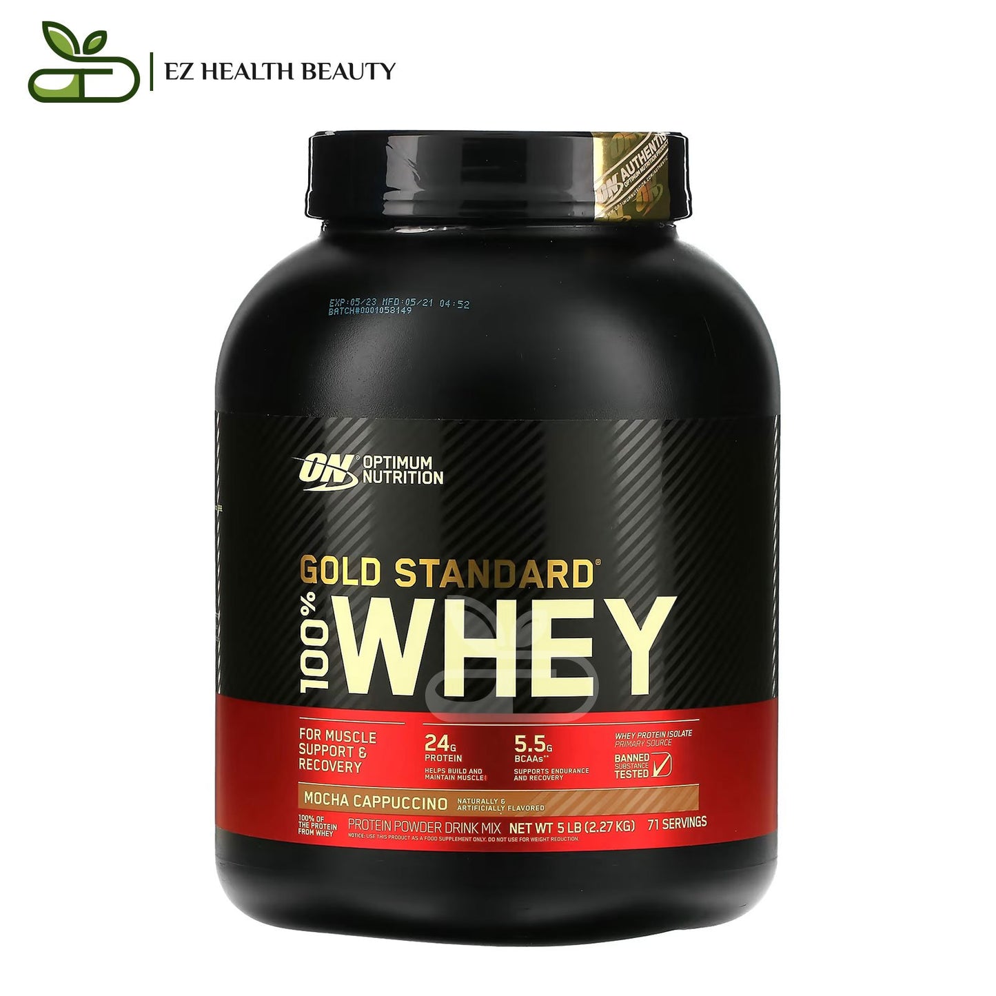 Gold Whey Mocha Cappuccino Optimum Nutrition - (2.27 kg) to build body muscles