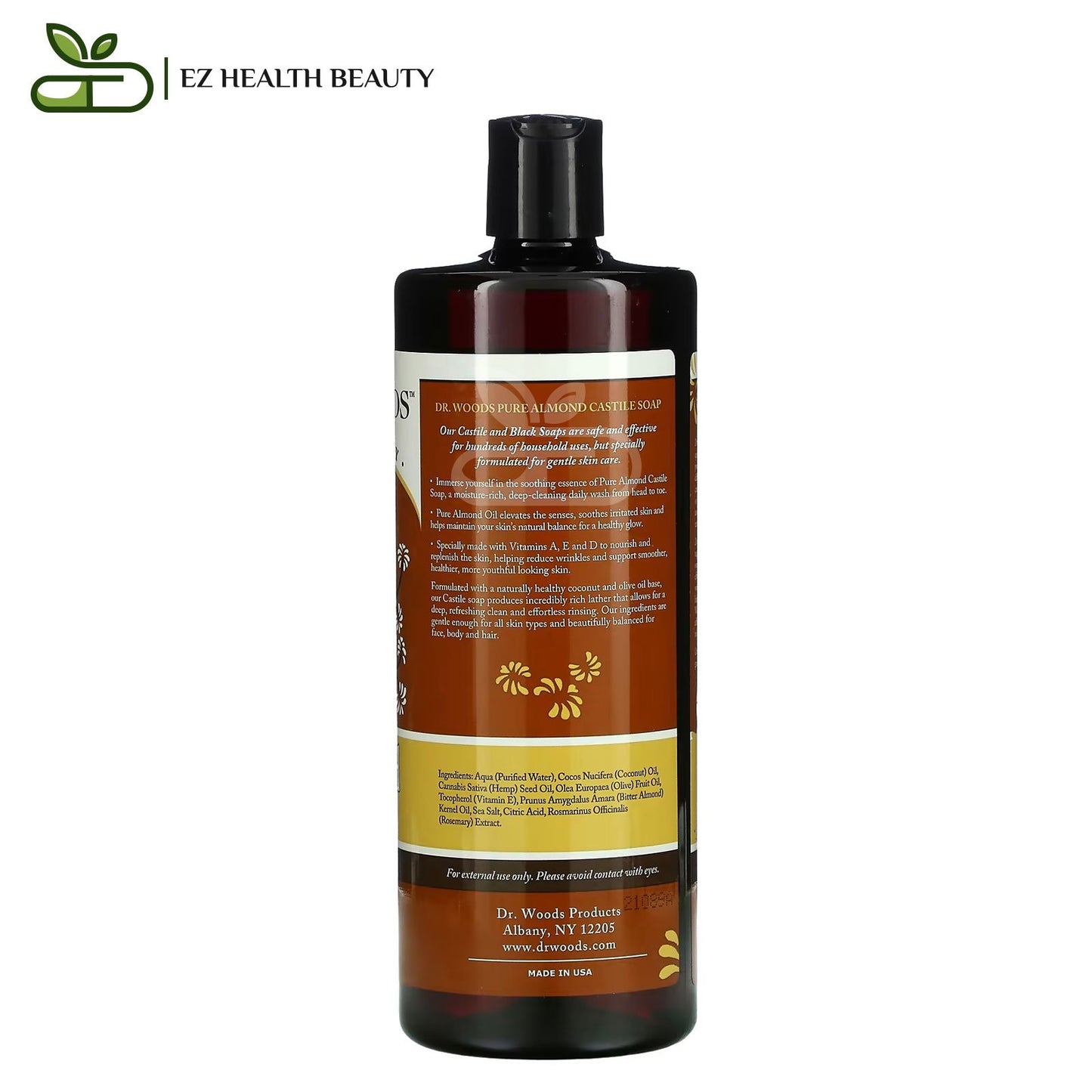 Dr Woods Almond Castile Soap 946 ml