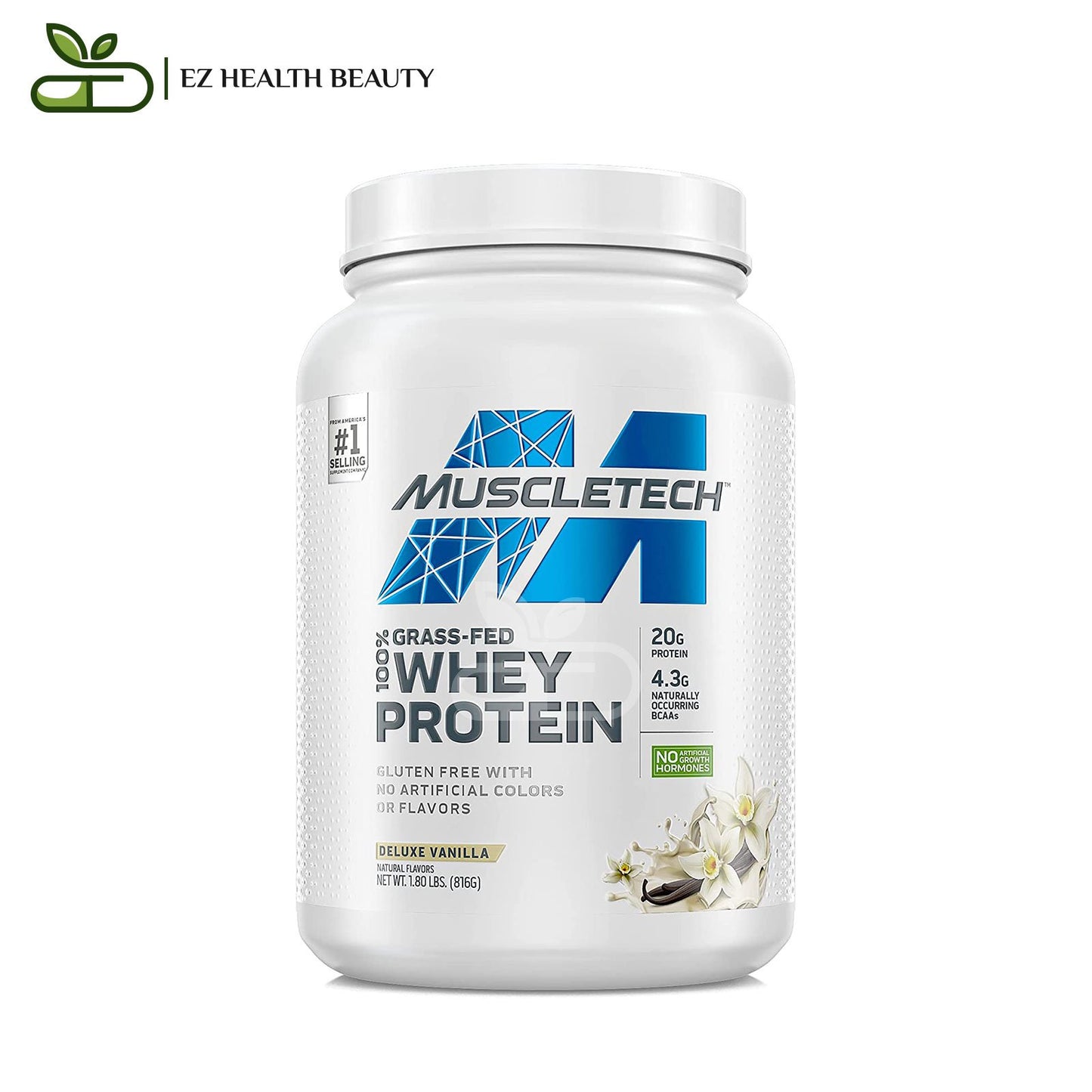 100% Grass Fed Whey Protein Deluxe Vanilla MuscleTech - (816 g)