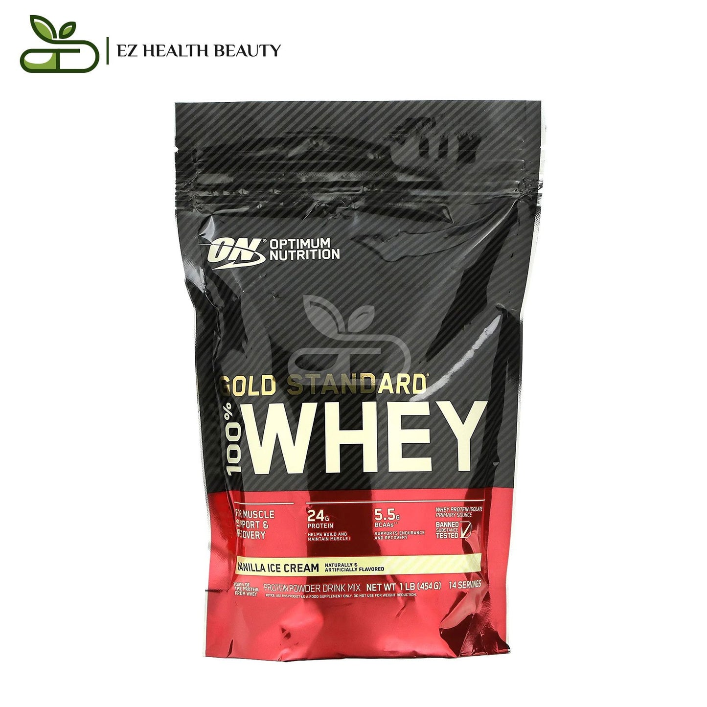 Optimum Nutrition Gold Standard Whey Vanilla Ice Cream 454 GM