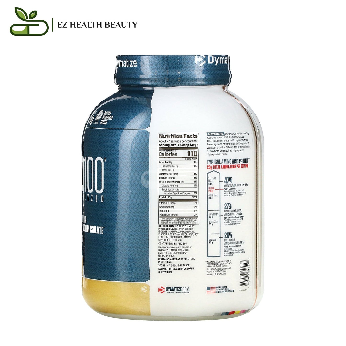 Dymatize Iso 100 Hydrolyzed 100% Whey Protein Isolate Gourmet Vanilla 2,3 KG