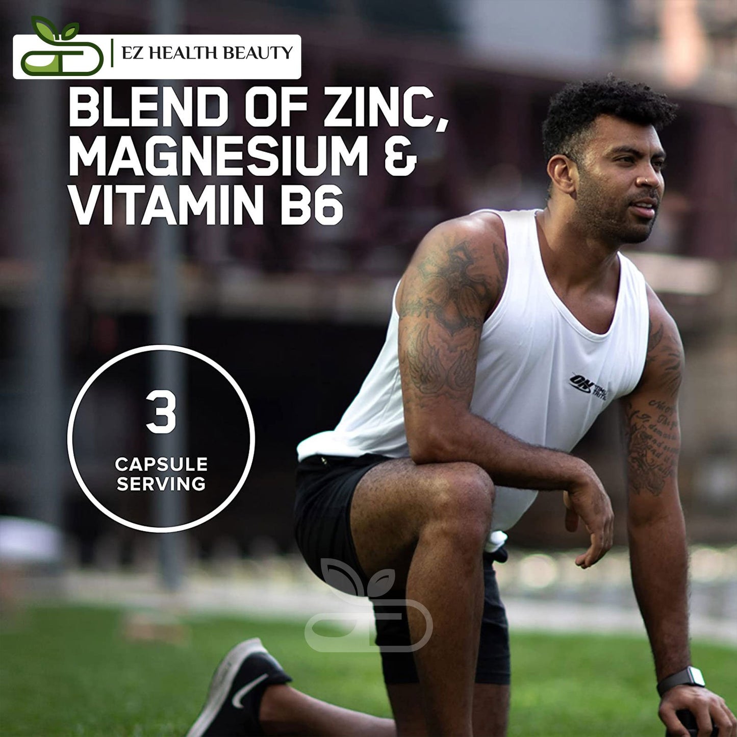 أوبتيموم نيوتريشن حبوب الزنك وأسبارتات الماغنسيوم | Zinc Magnesium Aspartate - 90 Capsules - Optimum Nutrition