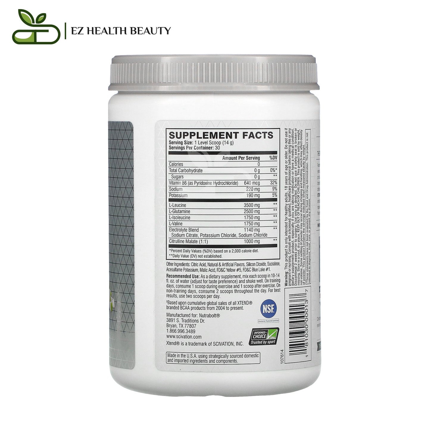 افضل bcaa إكستند أوريجينال لدعم العضلات بنكهة التفاح المنعشة 420 جرامًا The Original 7G BCAA Xtend