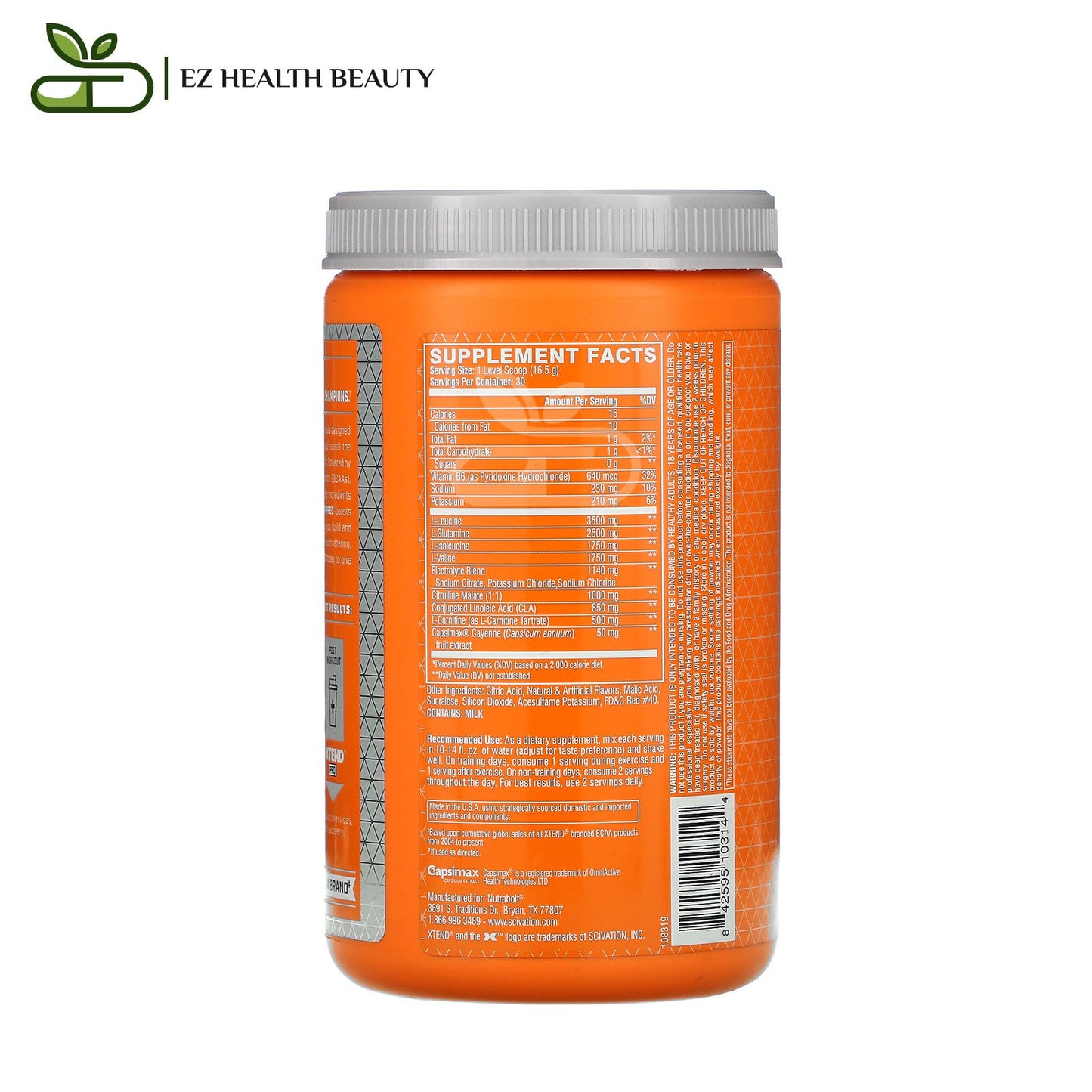 Ripped Bcaa Xtend Muscle Recovery Strawberry Kiwi Splash 495 GM