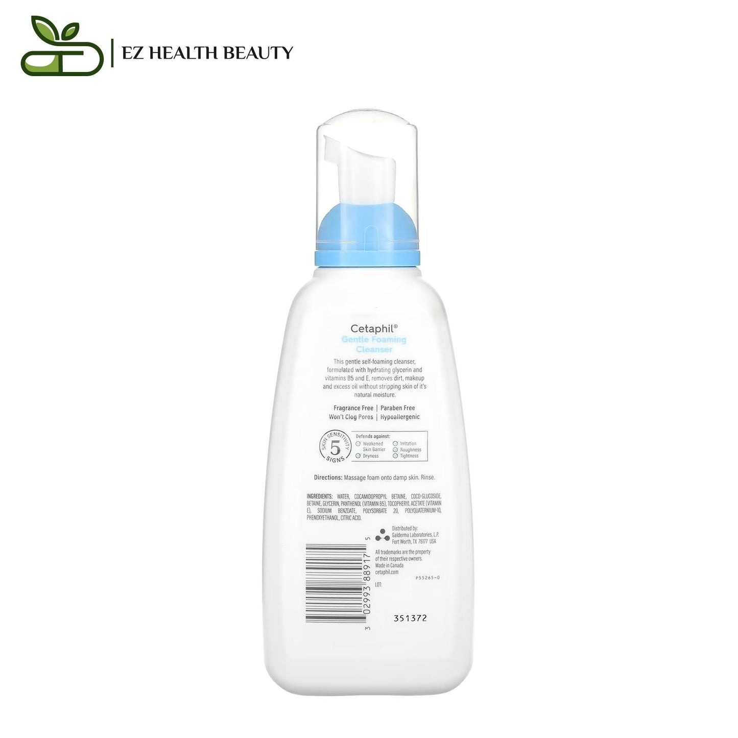 سيتافيل غسول للبشرة الجافة إلى العادية والحساسة 236 مل Cetaphil Gentle Foaming Cleanser Dry to Normal Sensitive Skin