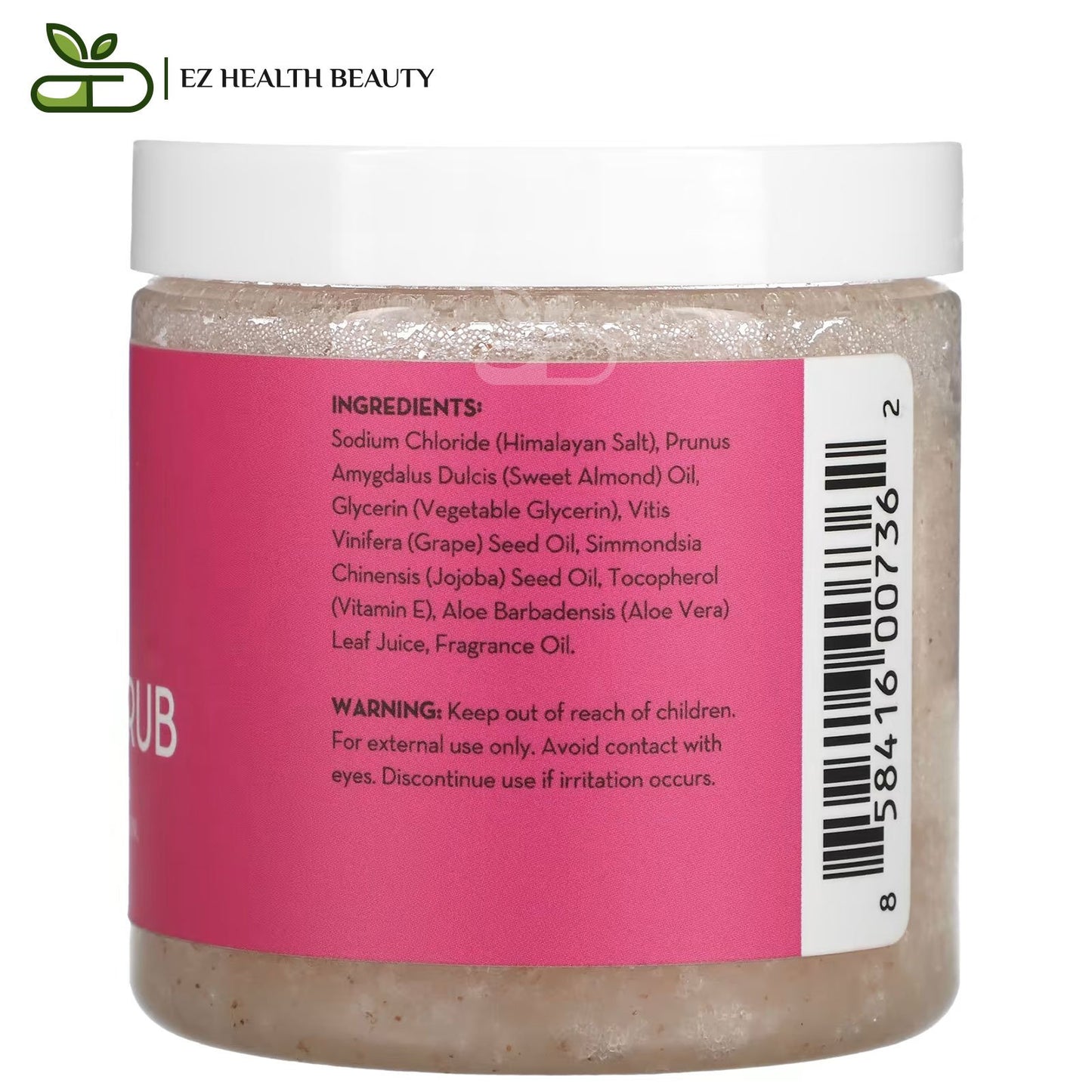 Pure Body Naturals Himalayan Pink Salt Scrub 340 GM