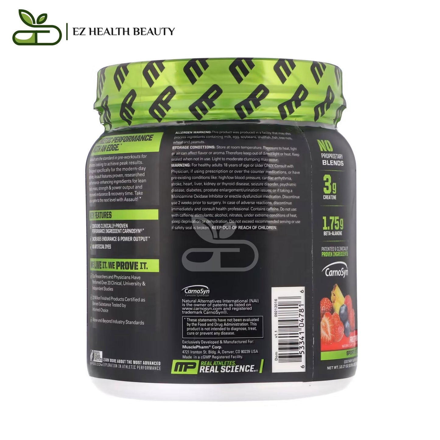 Musclepharm Assault Energy Extra Strength Pre Workout Fruit Punch 345 GM