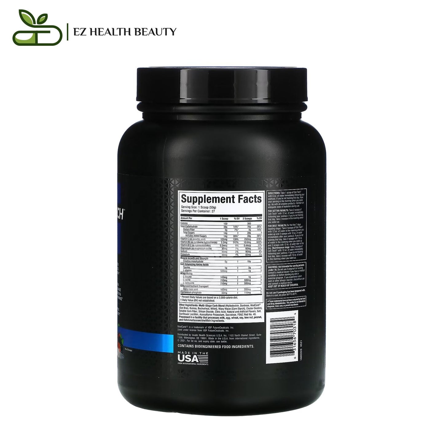 ماسلتيك مكمل الكرياتين CELL-TECH بنكهة الفواكه 3 أرطال (1.36 كجم) – MuscleTech Cell tech Creatine