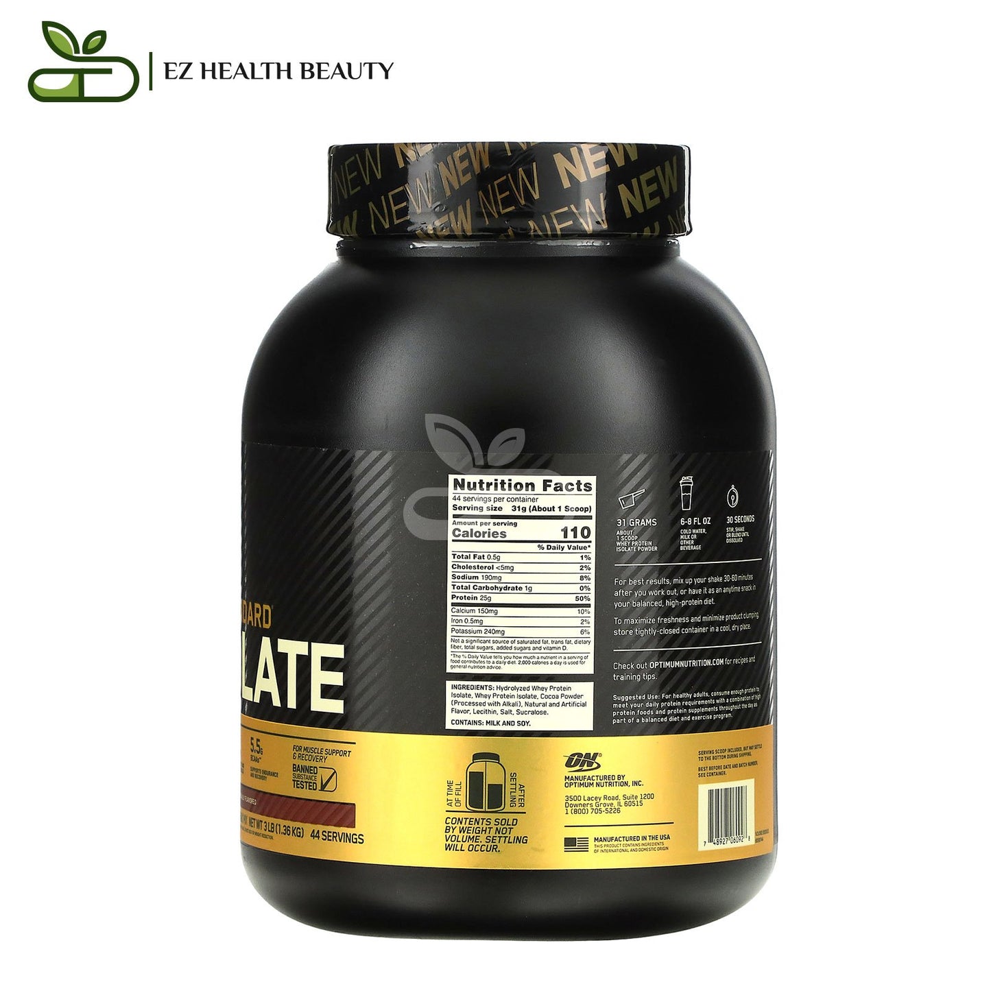 Optimum Nutrition Gold Standard Isolate Chocolate Bliss 1.35 KG