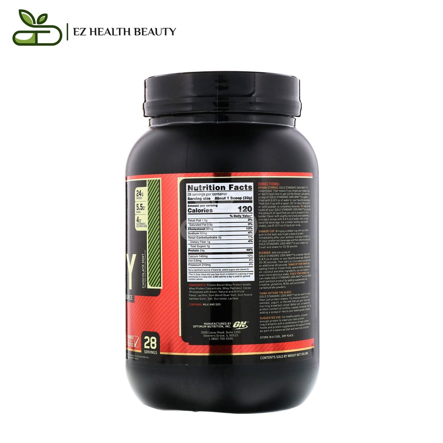 Optimum Nutrition Gold Standard Whey Chocolate Mint 896 GM