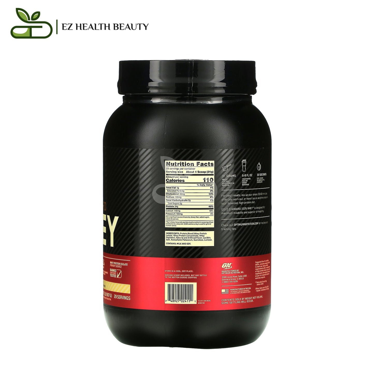 Optimum Nutrition Gold Standard Whey French Vanilla Creme 907 GM