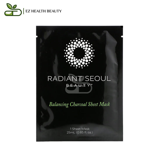 Balancing Charcoal Sheet Mask To Balance The Skin Radiant Seoul 1 Sheet Mask, 0.85 oz (25 ml)