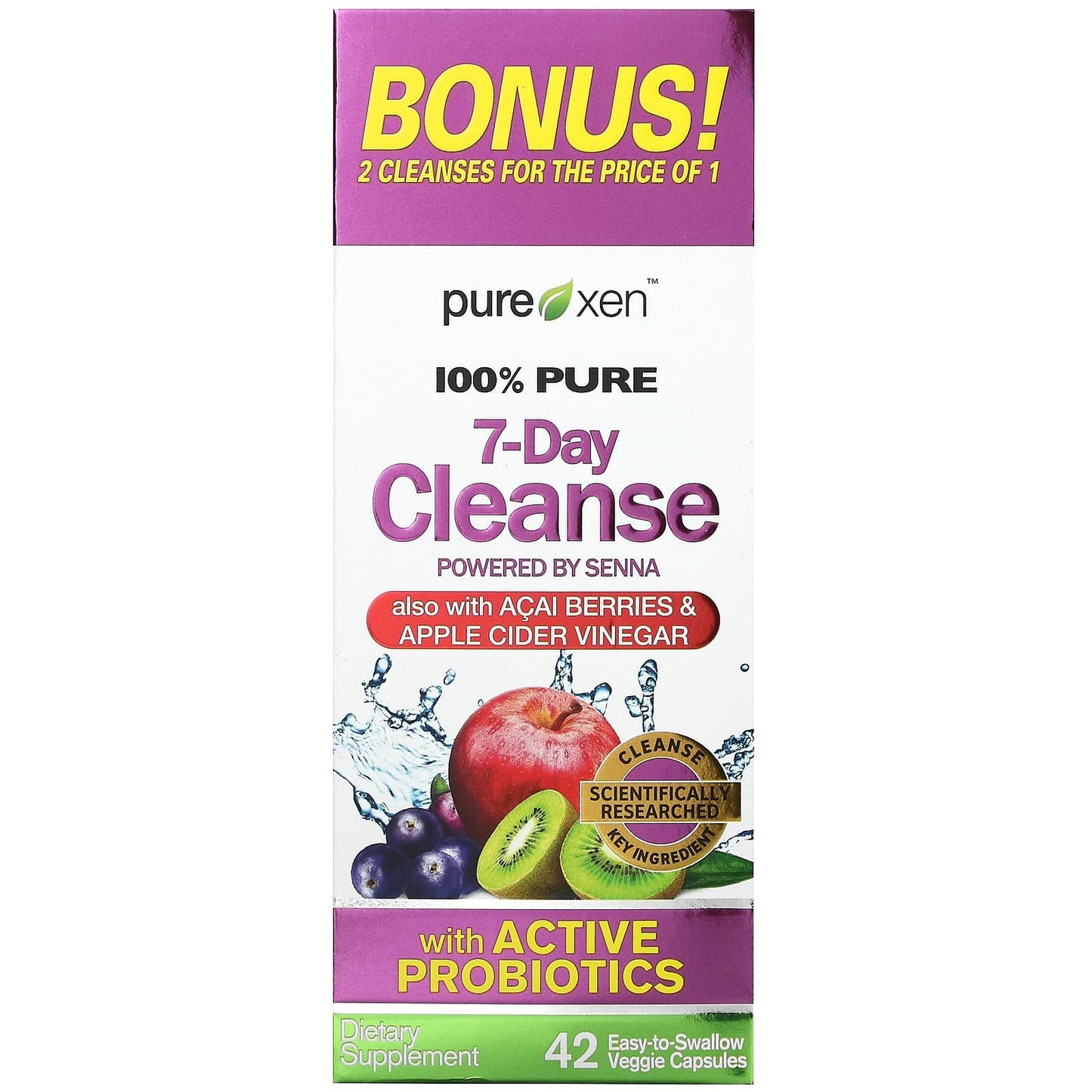 Purely Inspired 7 - Day Cleanse detox capsules easy to swallow 42 capsules