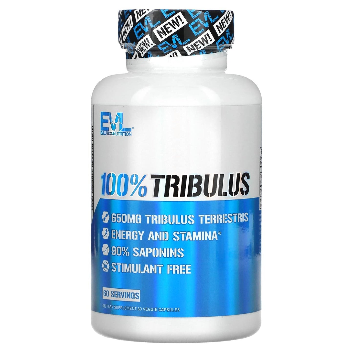 كبسولات تريبولس تيريستريس 650 ملجم لنمو عضلات بدون دهون إيفلوشن نوتريشن EVLution Nutrition Tribulus supplement 60 كبسولة