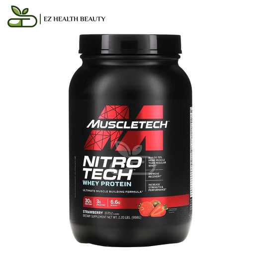 Nitro Tech Whey Protein supplement Strawberry MuscleTech - (998 g)