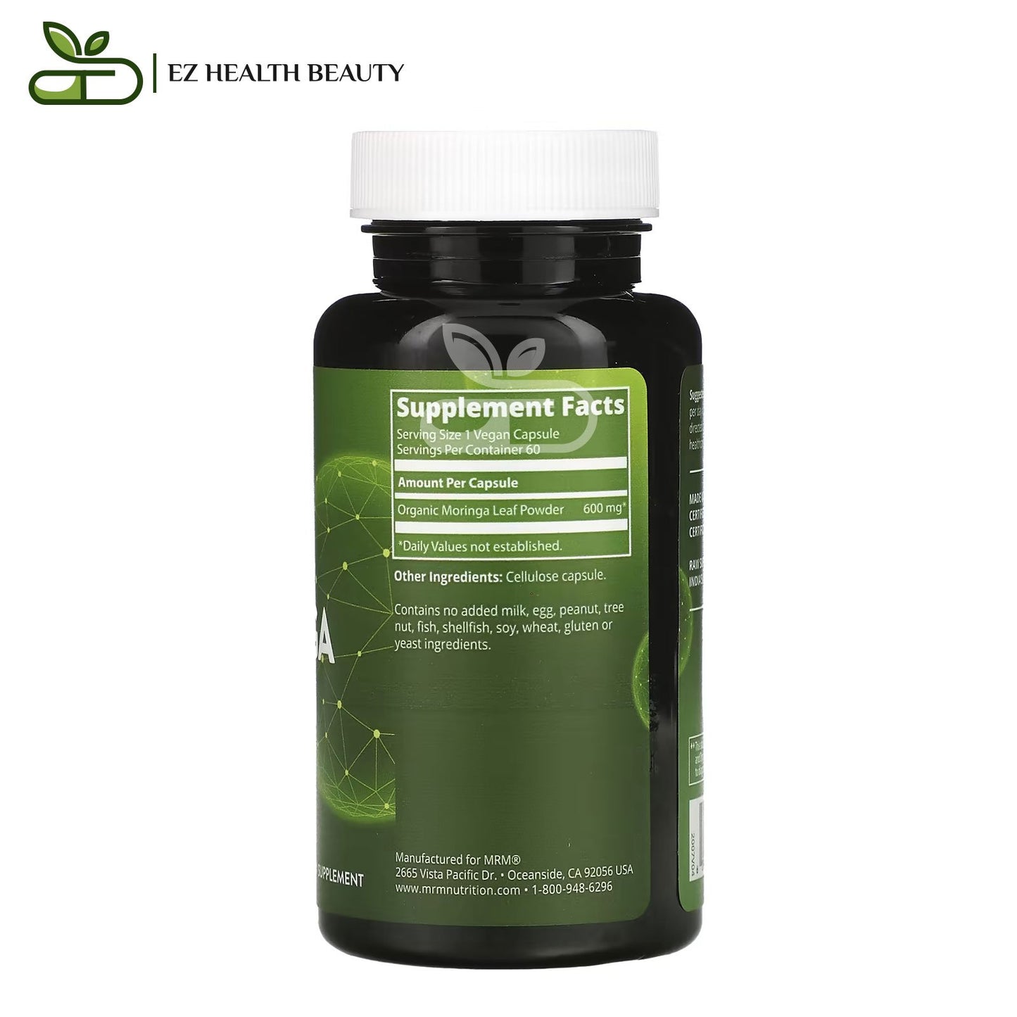 MRM Nutrition Moringa Leaf 60 Vegan Capsules