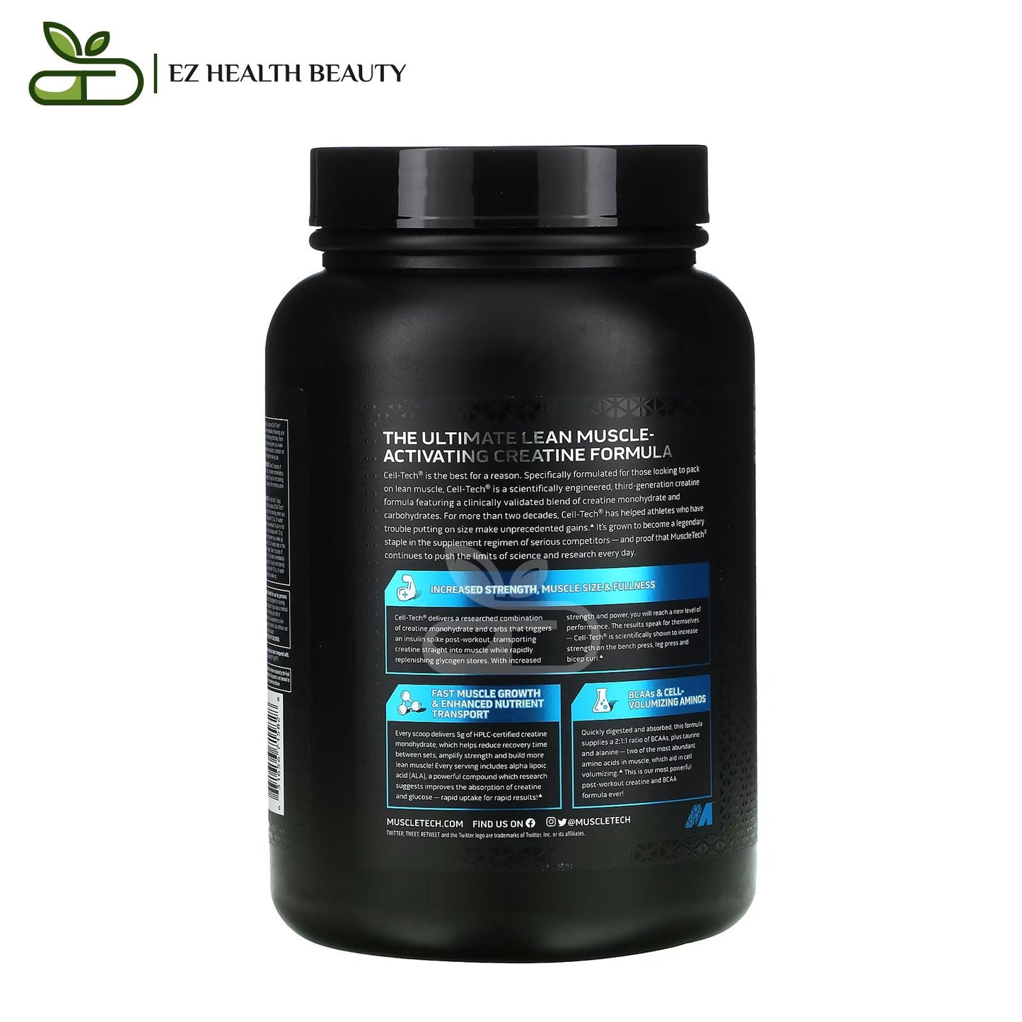 Supplement Cell Tech Creatine - Research Backed Creatine + Carb Musclebuilder- Tropical Citrus Punch MuscleTech (1.36 kg)