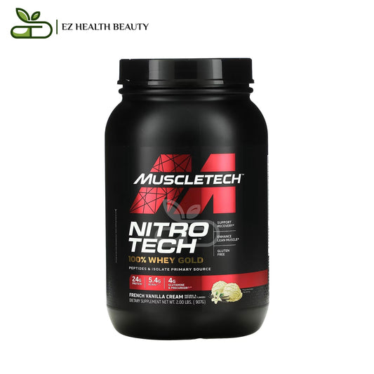 Nitro Tech Supplement Whey Gold french Vanilla Cream MuscleTech - (907 g)