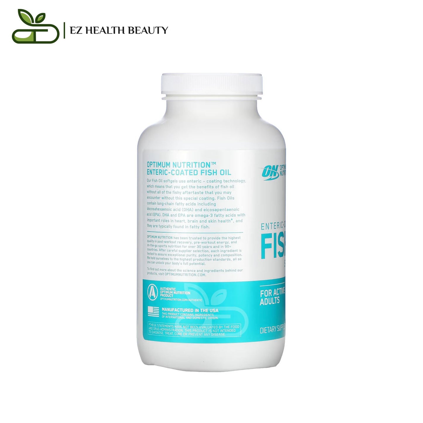 Enteric Coated Fish Oil Optimum Nutrition - 200 Softgels for Reducing symptoms of rheumatoid pain