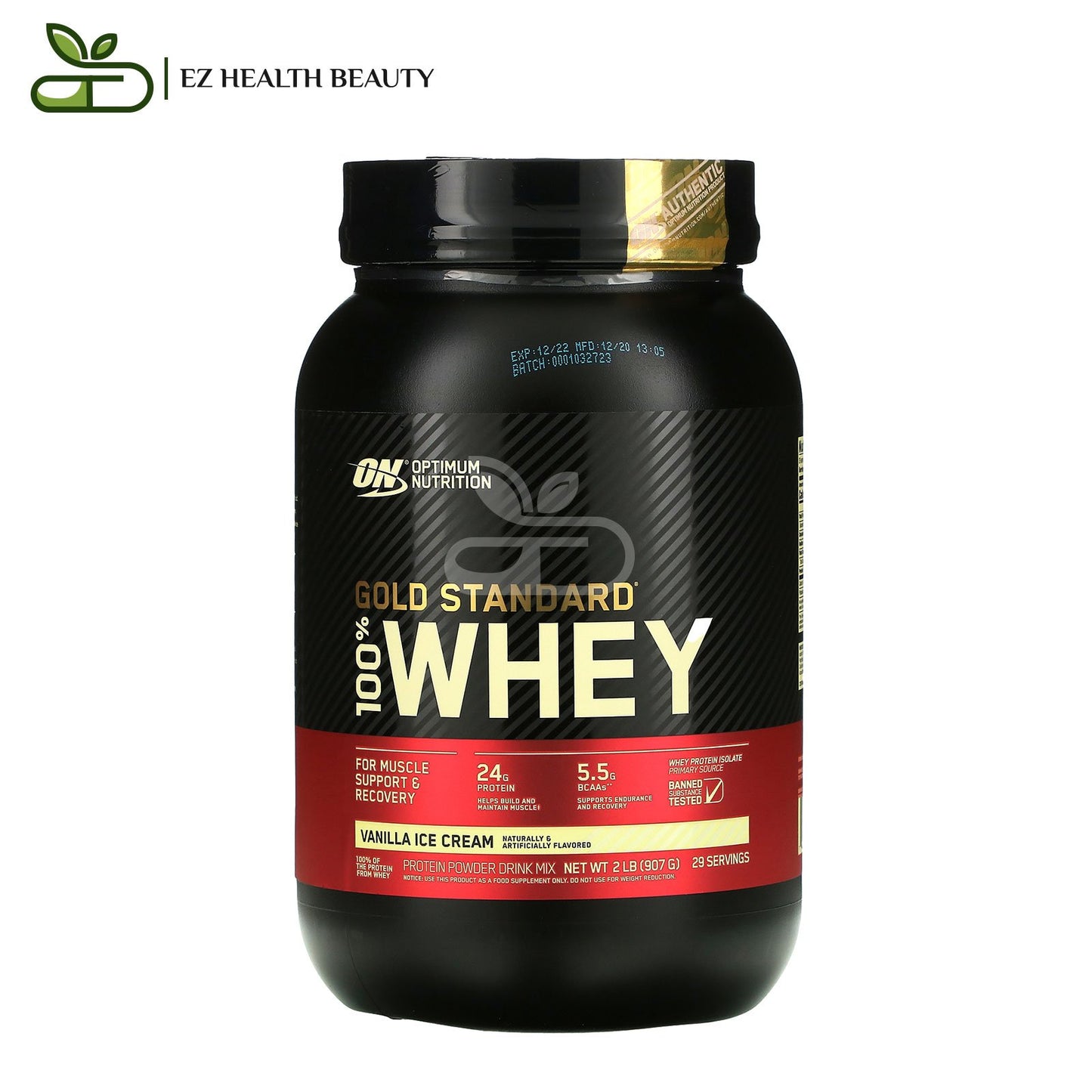 Optimum Nutrition Gold Standard Whey Vanilla Ice Cream 907 GM