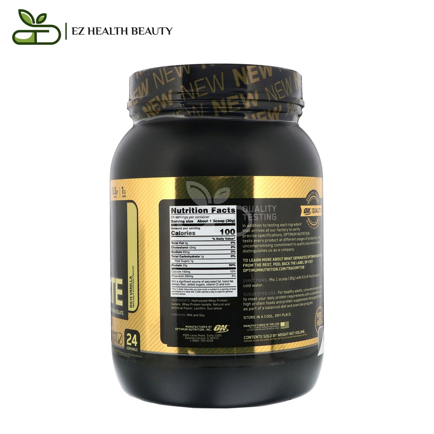 Optimum Nutrition Gold Standard Isolate Rich Vanilla 720 g