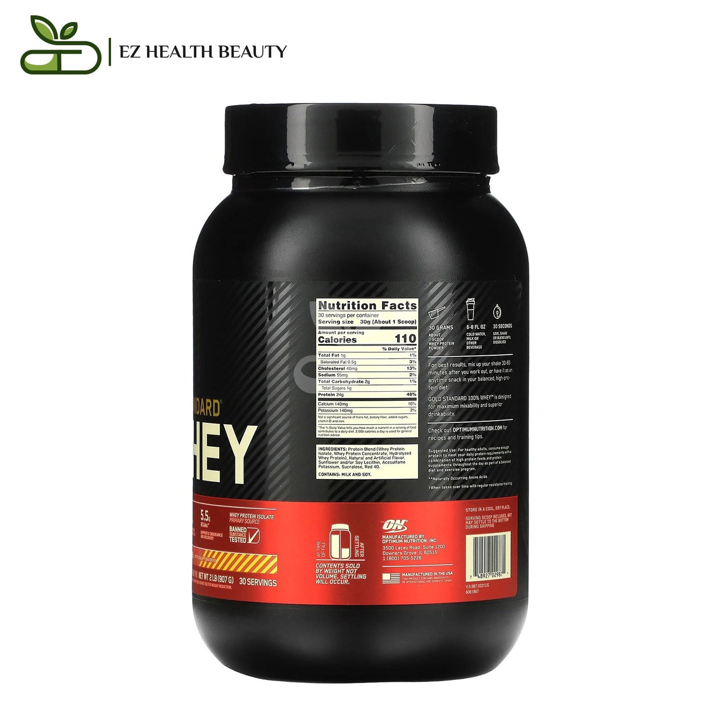 Optimum Nutrition Gold Standard Whey Strawberry Banana 907 GM