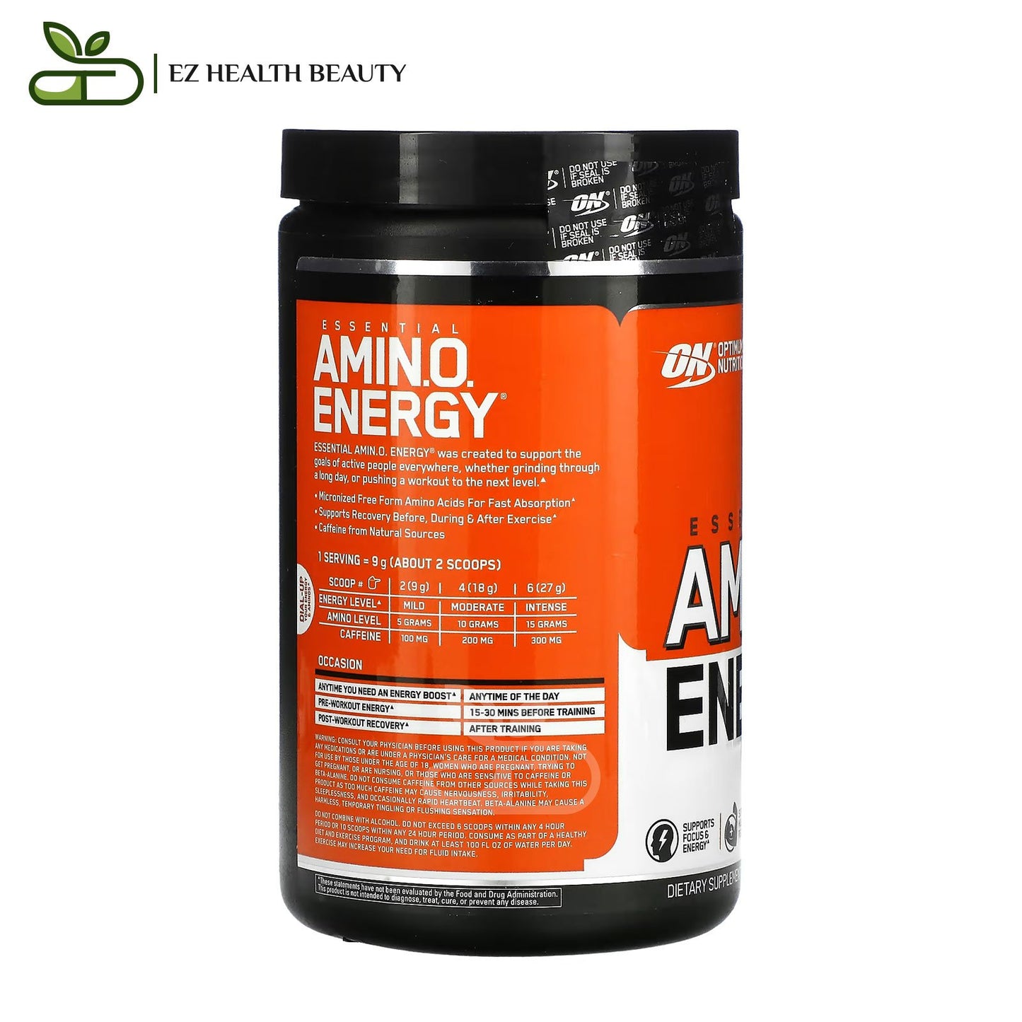 Supplement Amino Energy Orange Optimum Nutrition to improve muscle performance - (270 g)