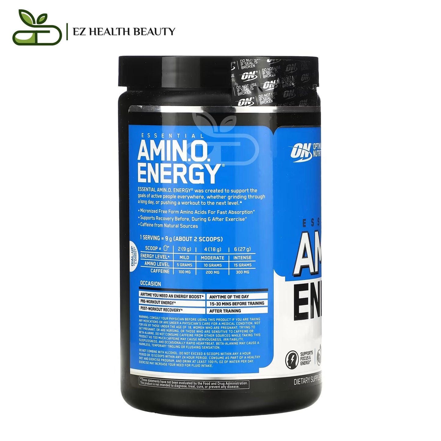 Essential Amino Energy Blue Raspberry Optimum Nutrition - (270 g) to Increased blood flow to muscle tissue