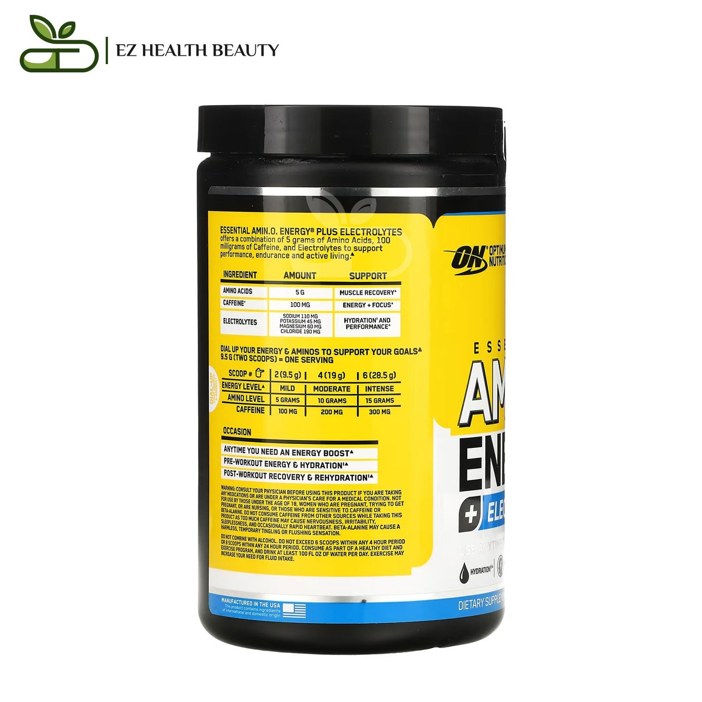 Supplement Amino Energy + Electrolytes Pineapple Twist Optimum Nutrition - (285 g)