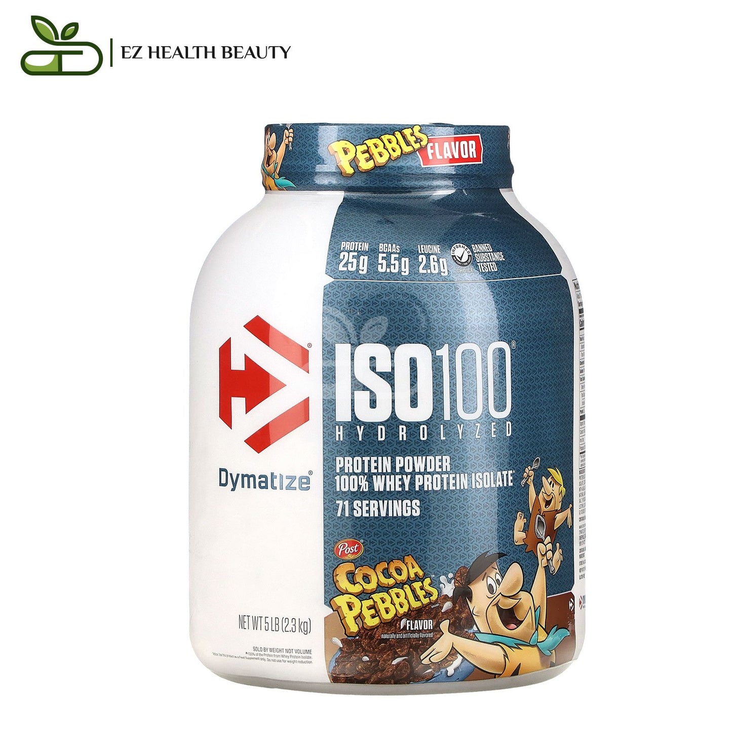 Dymatize‏ ISO100 المتحلل مائيًا بروتين شرش اللبن المعزول 100% بنكهة حبيبات الكاكاو 5 أرطال (2.3 كجم)