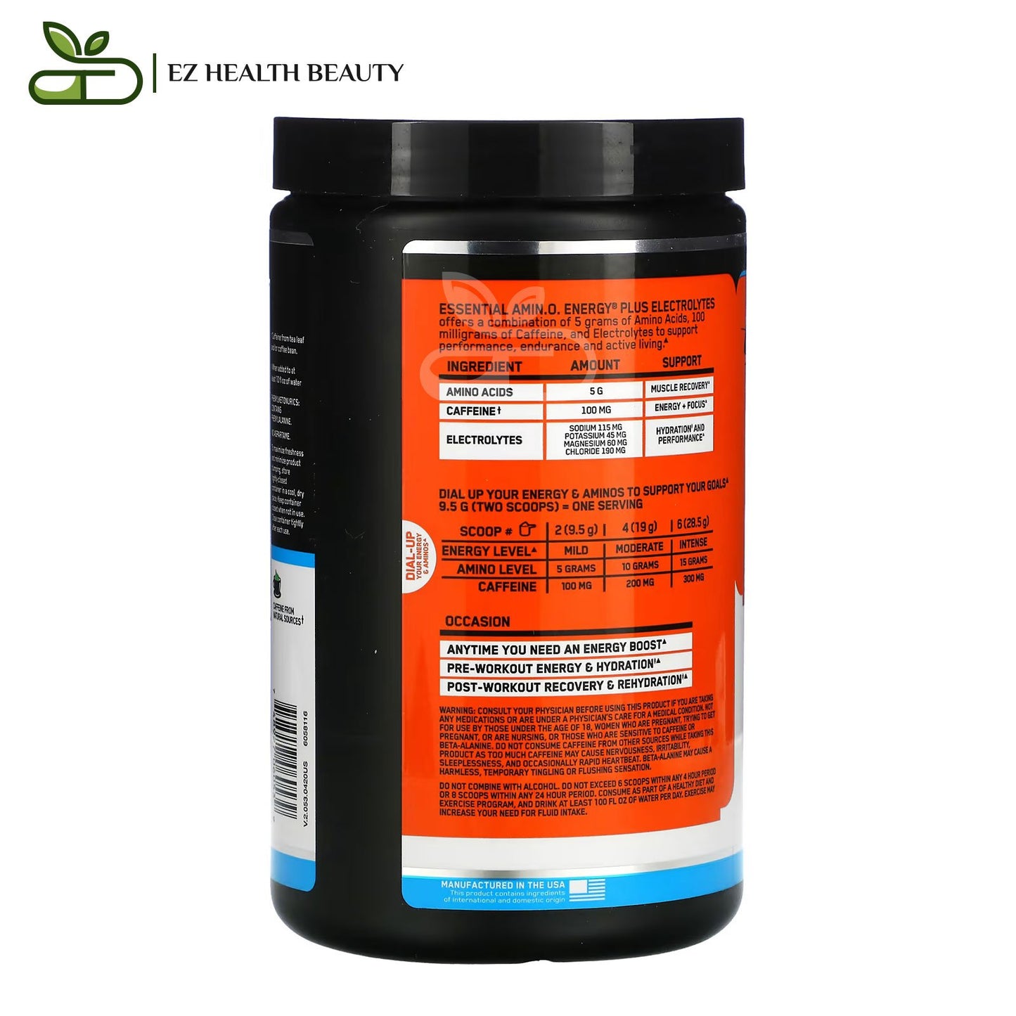 Essential Amino Energy + Electrolytes Supplement Tangerine Wave Optimum Nutrition - (285 g)