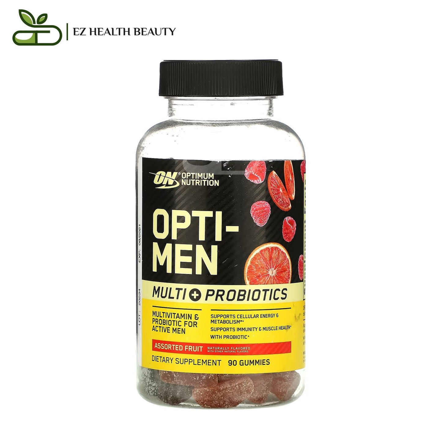 أوبتيموم نيوتريشن علكة اوبتي مين + بروبيوتك 90 علكة  للرجال – Optimum Nutrition Opti-Men Multi + Probiotics