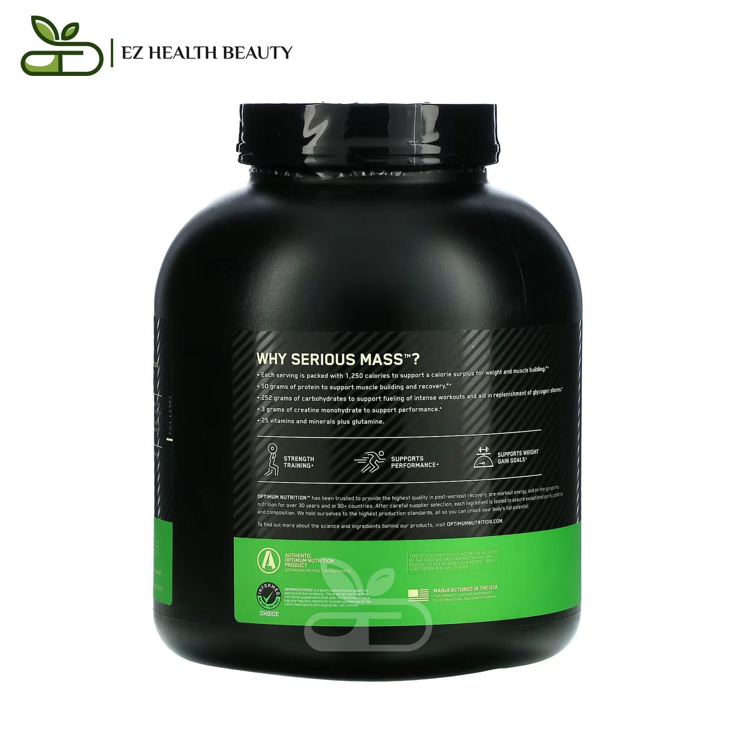 Serious Mass Chocolate Optimum Nutrition (2.72 kg) to Increased muscle mass