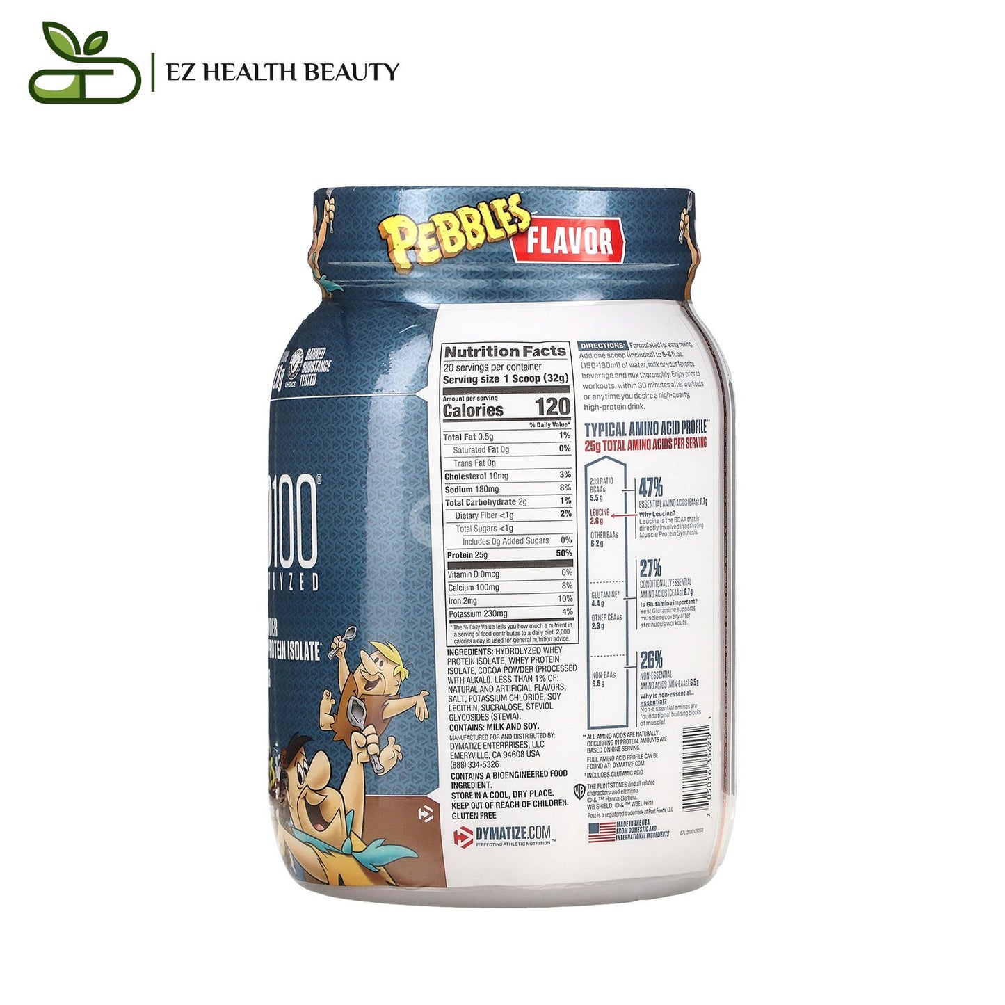 iso 100 protein powder Dymatize 100% Whey Protein Isolate Cocoa Pebbles 640 GM