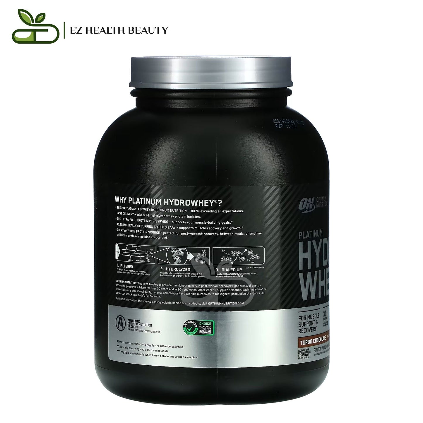 Platinum Hydro Whey Turbo Chocolate Optimum Nutrition - (1.64 kg)