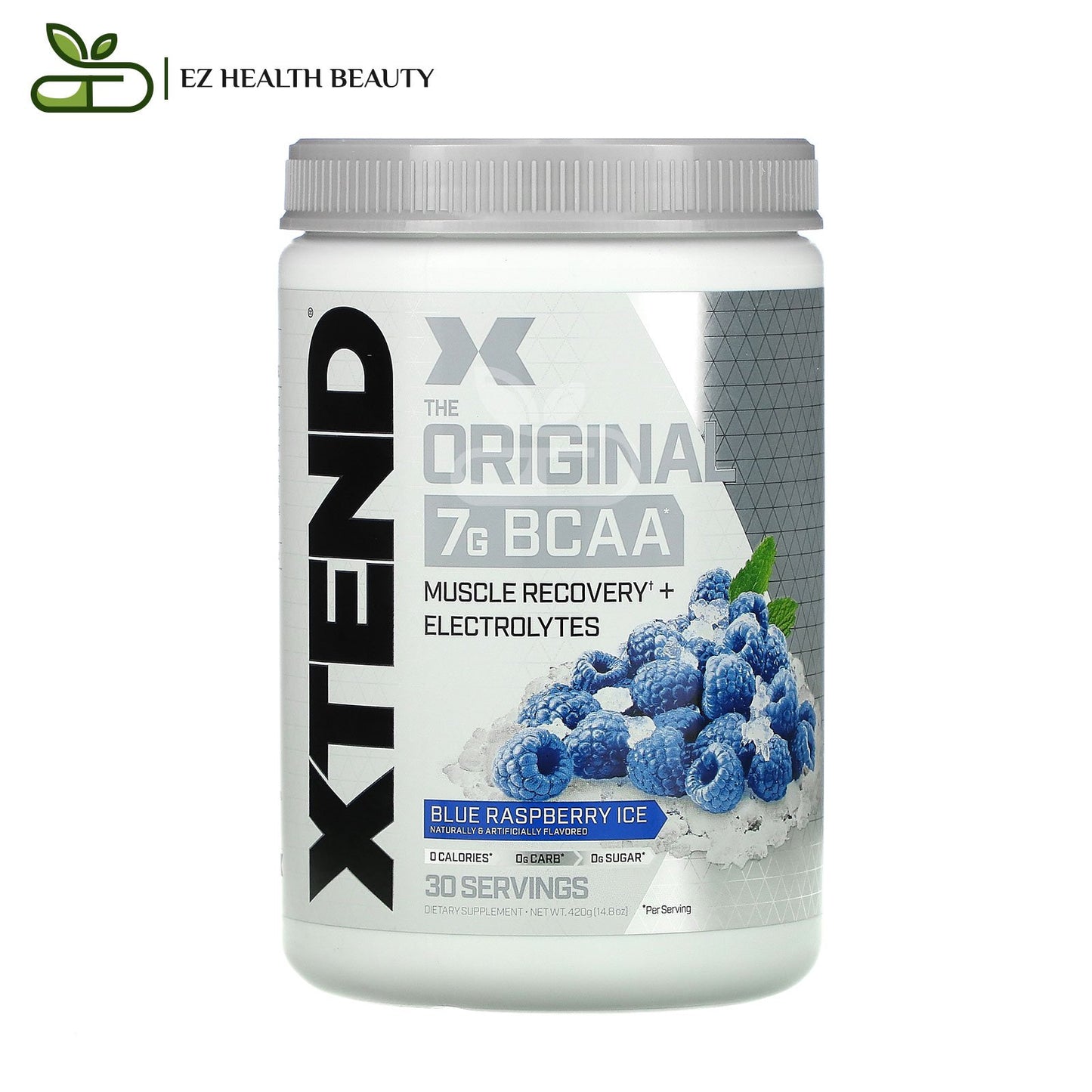 افضل BCAA أوريجينال إكستند لتقوية العضلات توت العليق الأزرق المثلج 420 جرامًا Original 7G BCAA Xtend